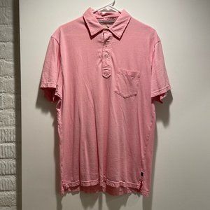 Relwen Solid Slot Polo Pink size Large